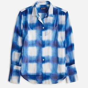 J.Crew Garçon classic shirt in crinkle cupro lightweight NWT Size 00